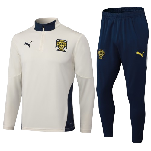 Kit Treino Infantil Agasalho + Calça Portugal - Bege