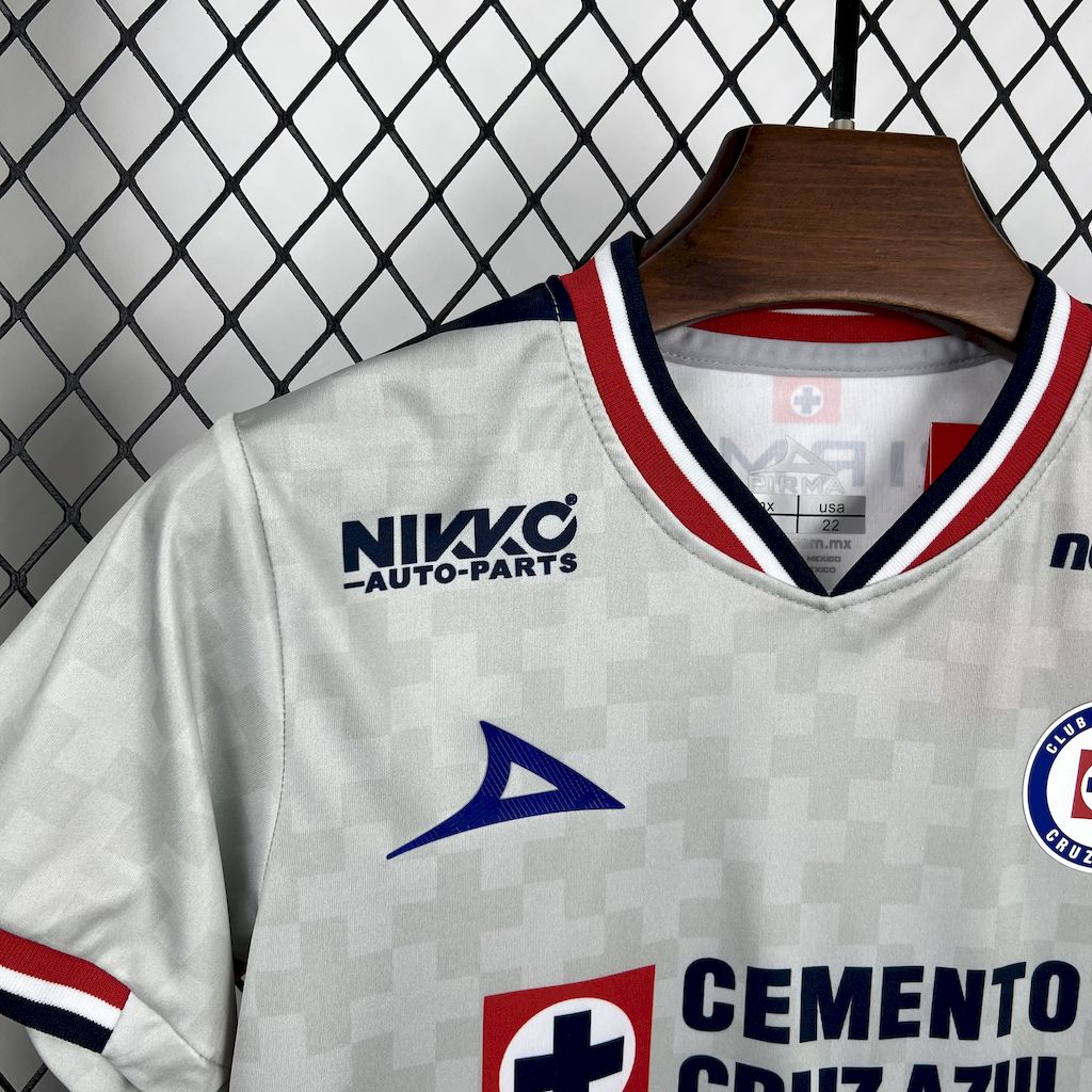 Kit Infantil Cruz Azul Away 25/26 - Cinza
