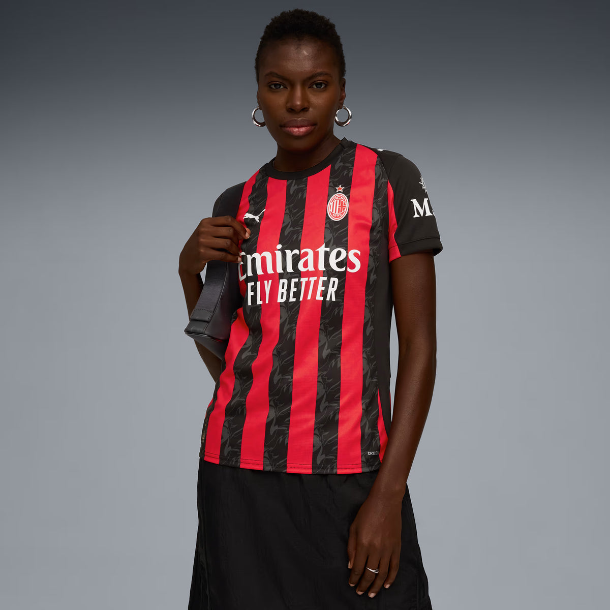 Milan Home 25/26 Feminino Puma - Vermelho e Preto