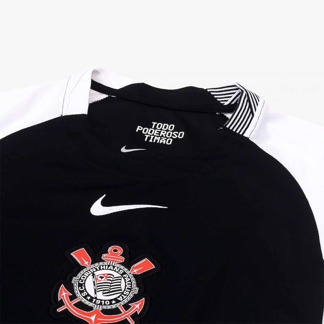 Kit Infantil Corinthians Away 25/26 - Preto e Branco