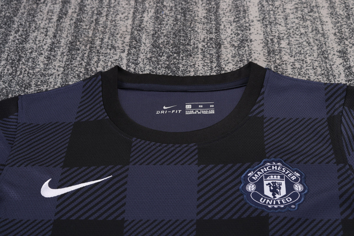 Kit infantil Manchester United Retrô Third 13/14 - Azul Escuro