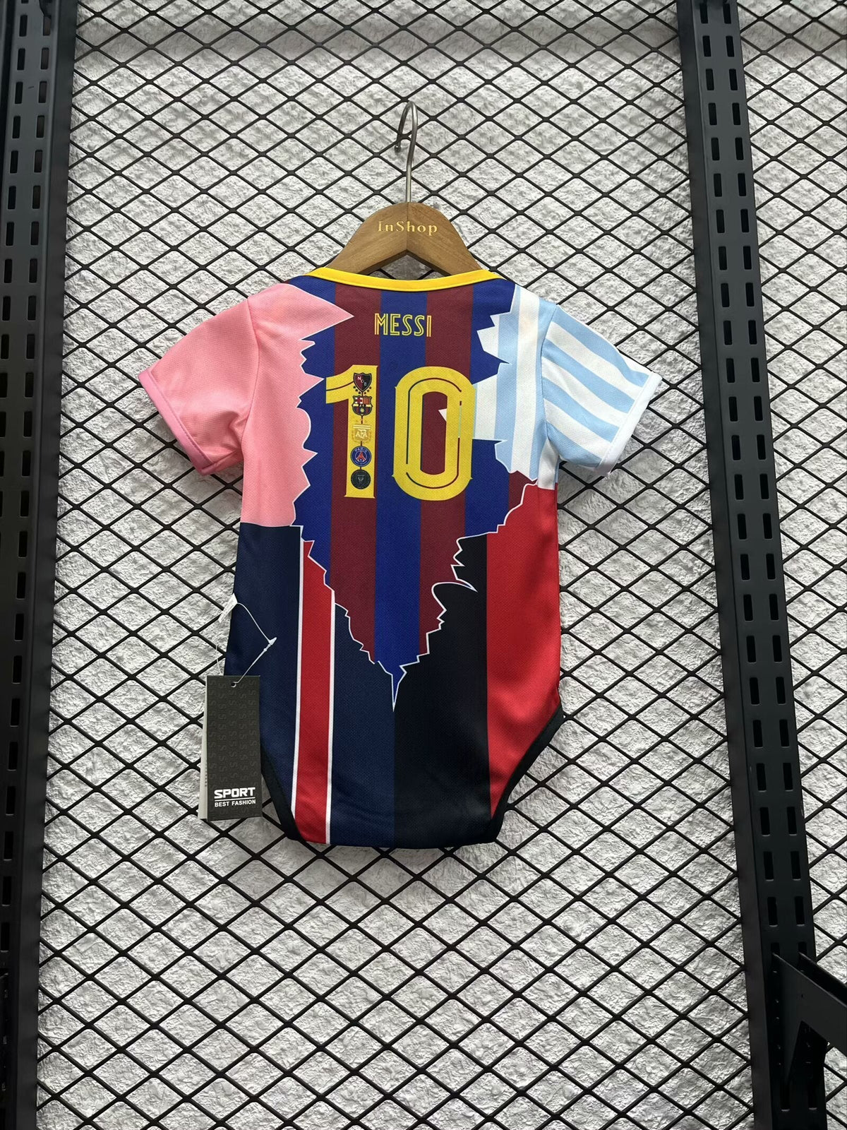 Body Bebê Infantil Messi Carreira Home - Colorido