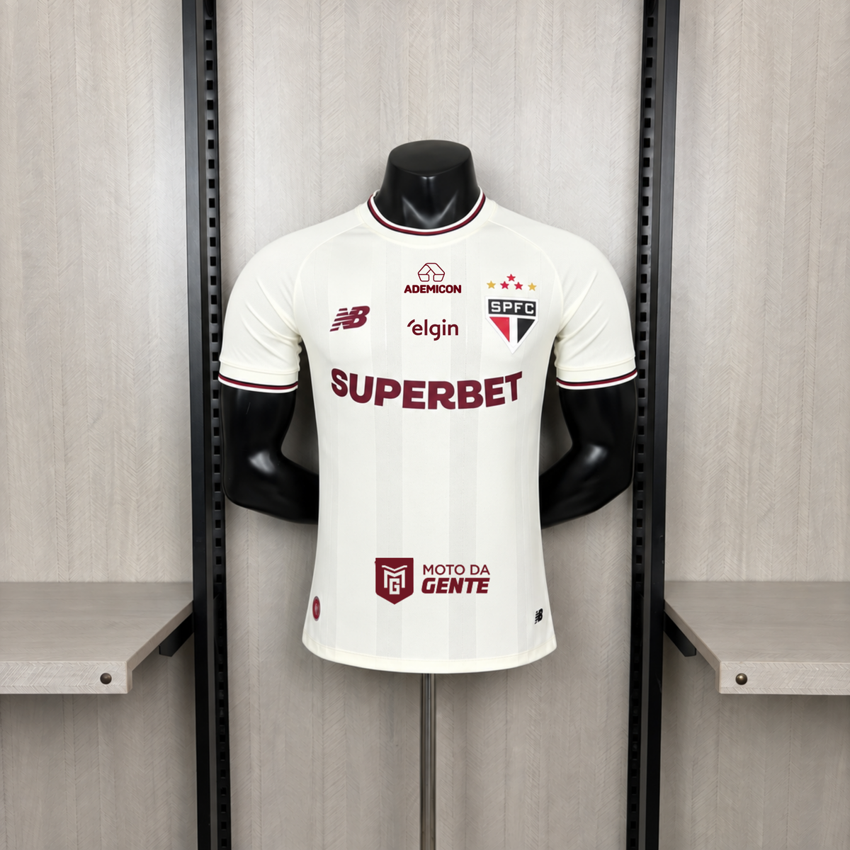 São Paulo Third 26/27 Jogador Com Patrocinadores NB - Bege