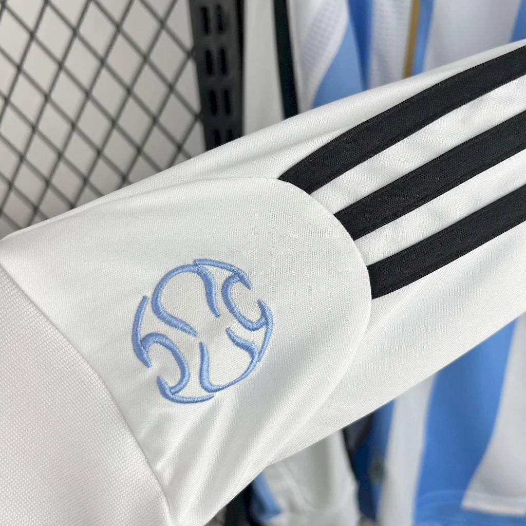 Argentina Retro Home 2006 Manga Longa - Azul e Branca
