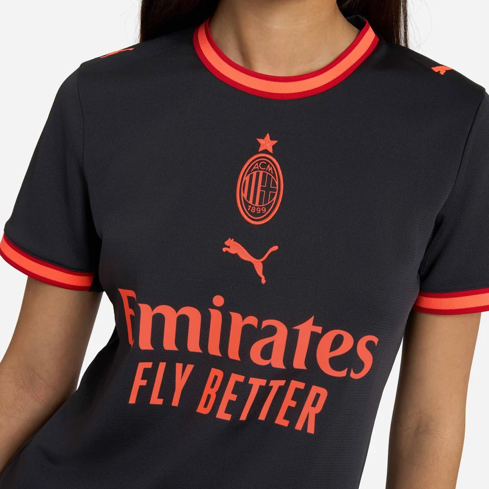 Milan Third 26/27 Feminino Puma - Preto e Vermelho