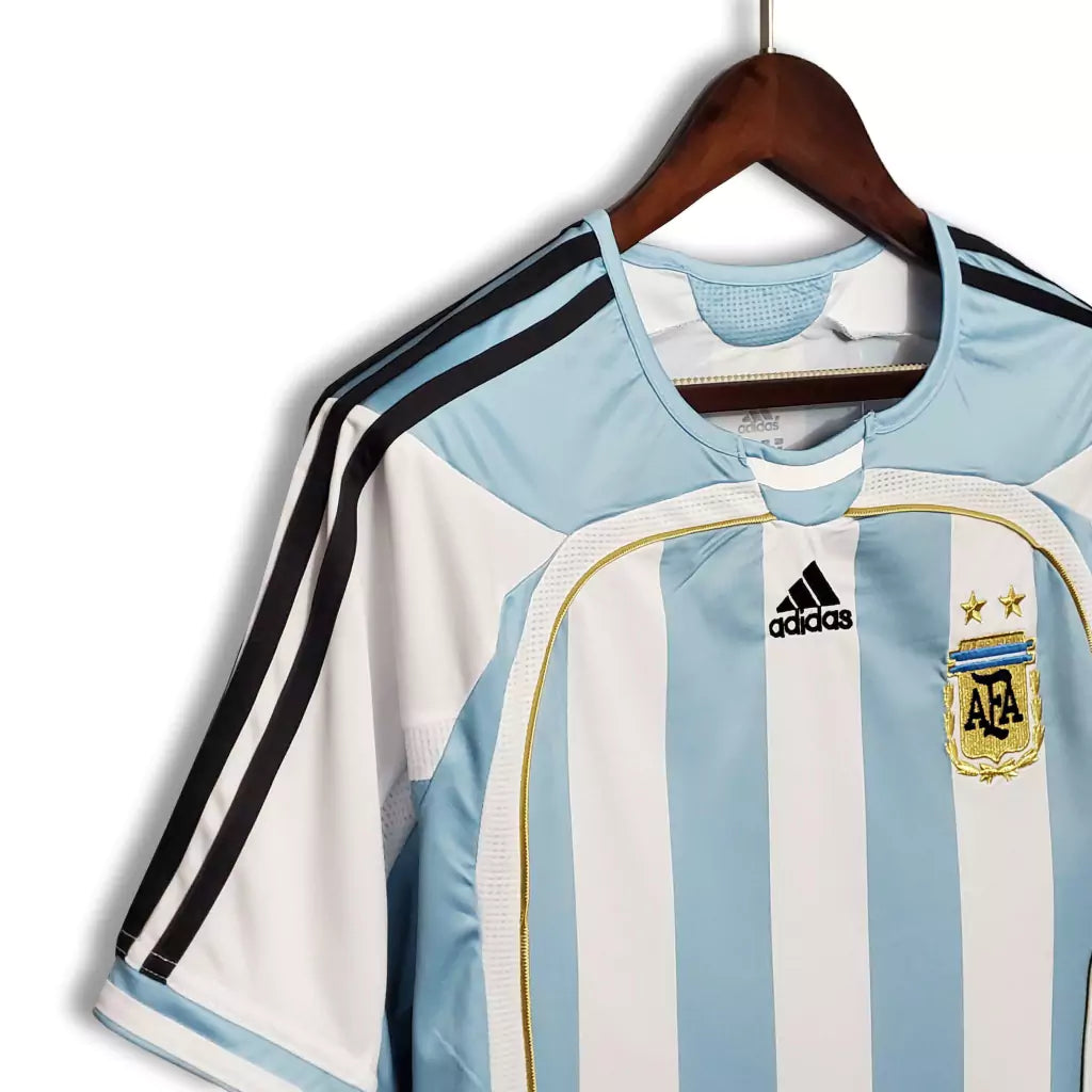 Argentina Home RetrƓ 2006 Masculino Adidas - Azul e Branca