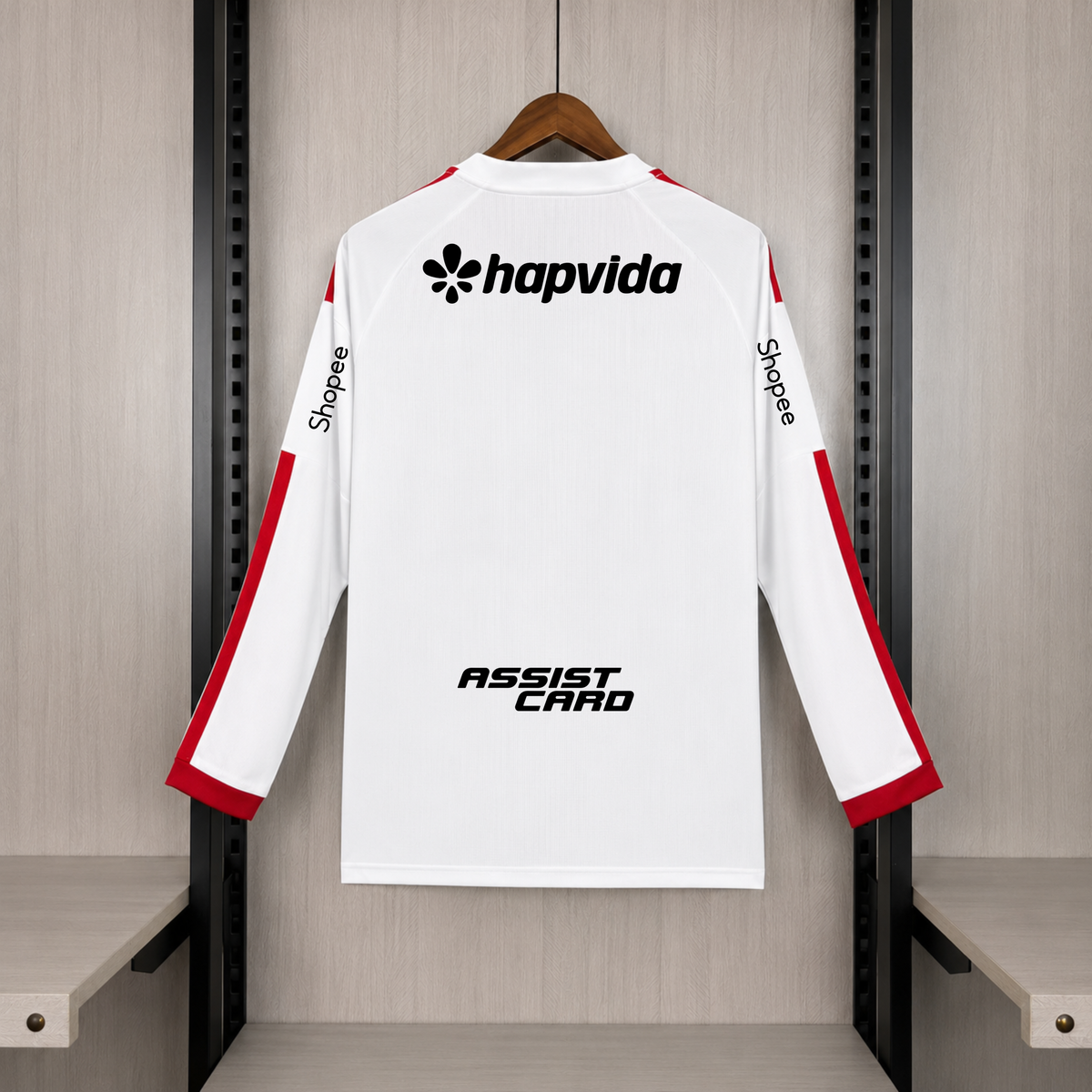 Flamengo Away 26/27 Manga Longa Patrocinadores Adidas Masculino - Branca e Vermelha