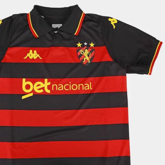Sport Recife Home 26/27 Kappa Masculino - Vermelho e Preto