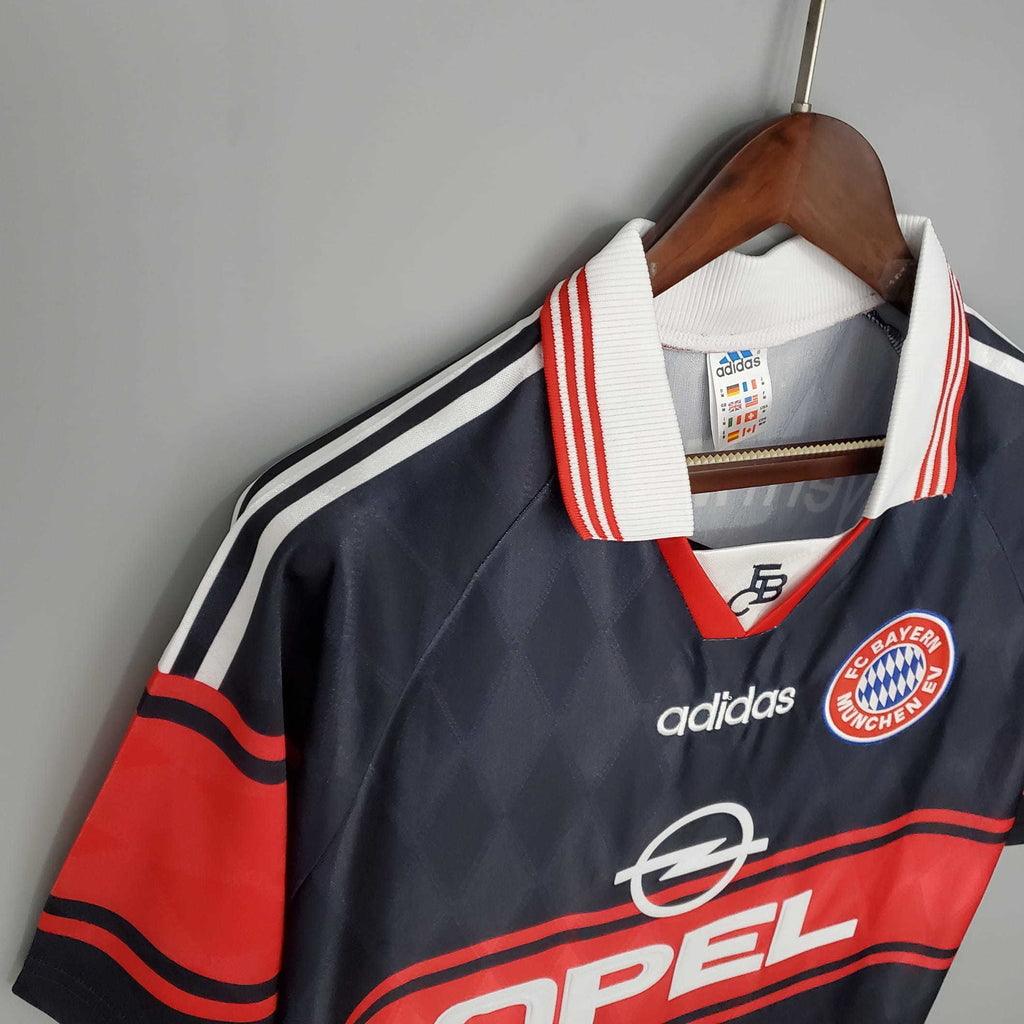 Bayern de Munique Retrô 1997/1999 Adidas - Azul Escuro e Vermelho
