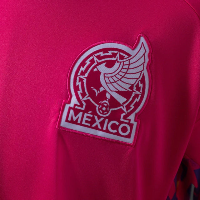 Kit Infantil México Goleiro Manga Longa 26/27 - Rosa