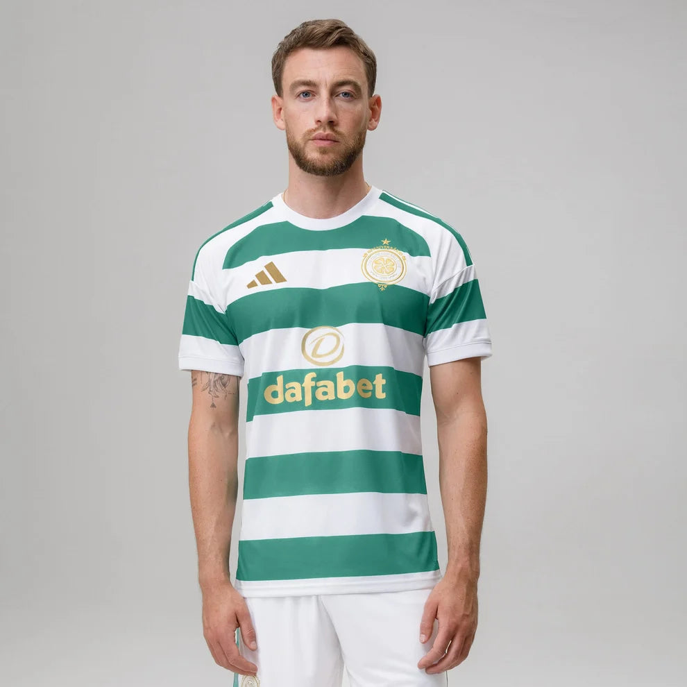Celtic Home 26/27 Torcedor Adidas Masculina - Branco e Verde