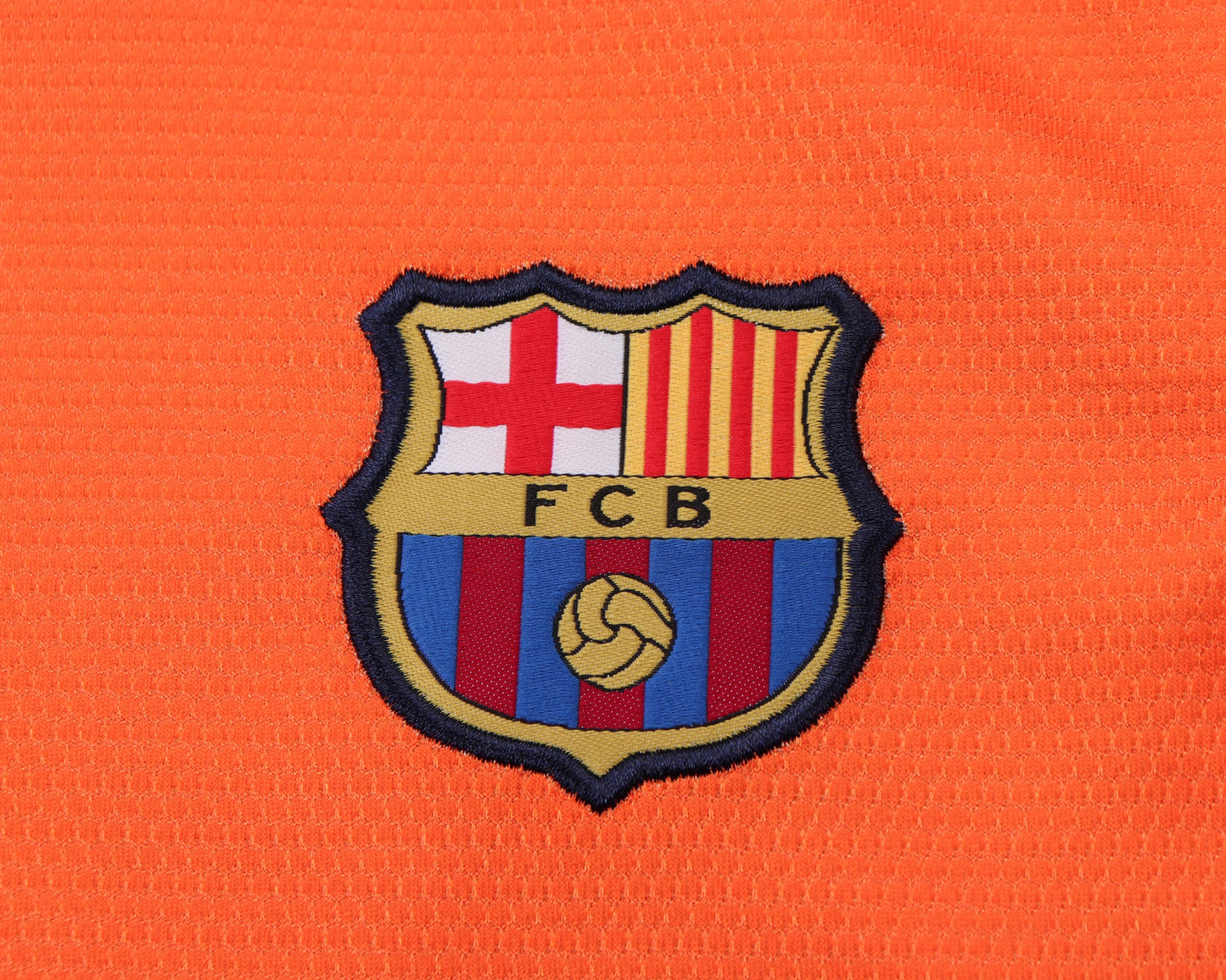 Kit Infantil Barcelona Away Retrô 12/13 - Laranja e Amarelo