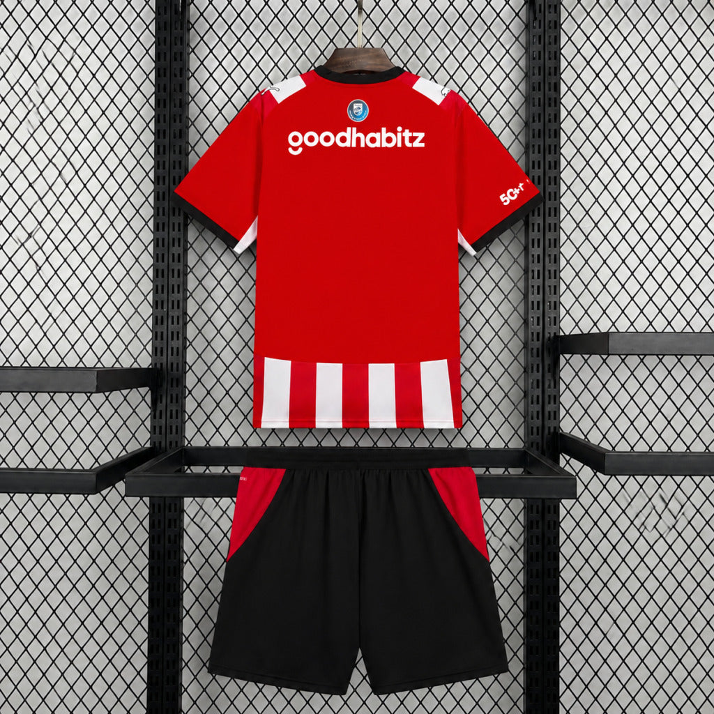 Kit Infantil PSV Home 26/27 - Vermelho e Branco