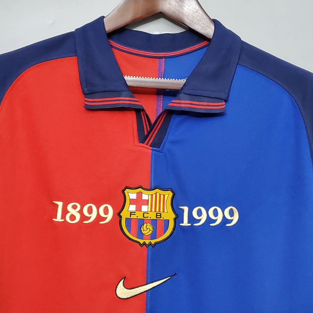 Barcelona 100 Anos Retrô 1999 Nike - Grená