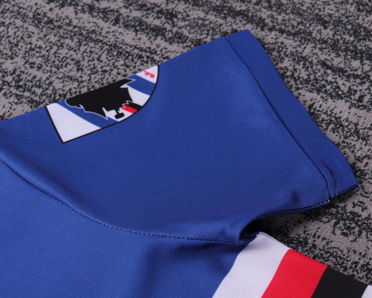 Kit Infantil Sampdoria Home RetrƓ 90/91 - Azul