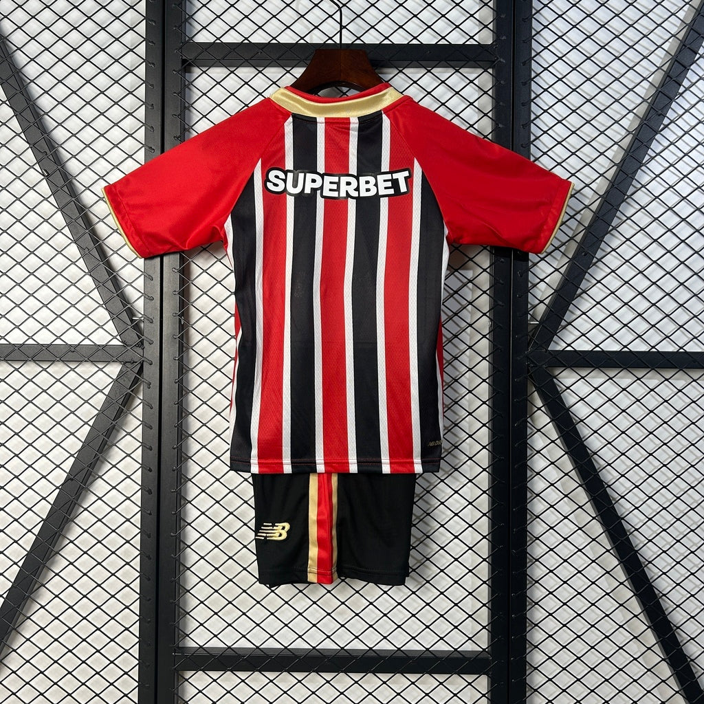 Kit Infantil São Paulo Away 25/26 - Tricolor