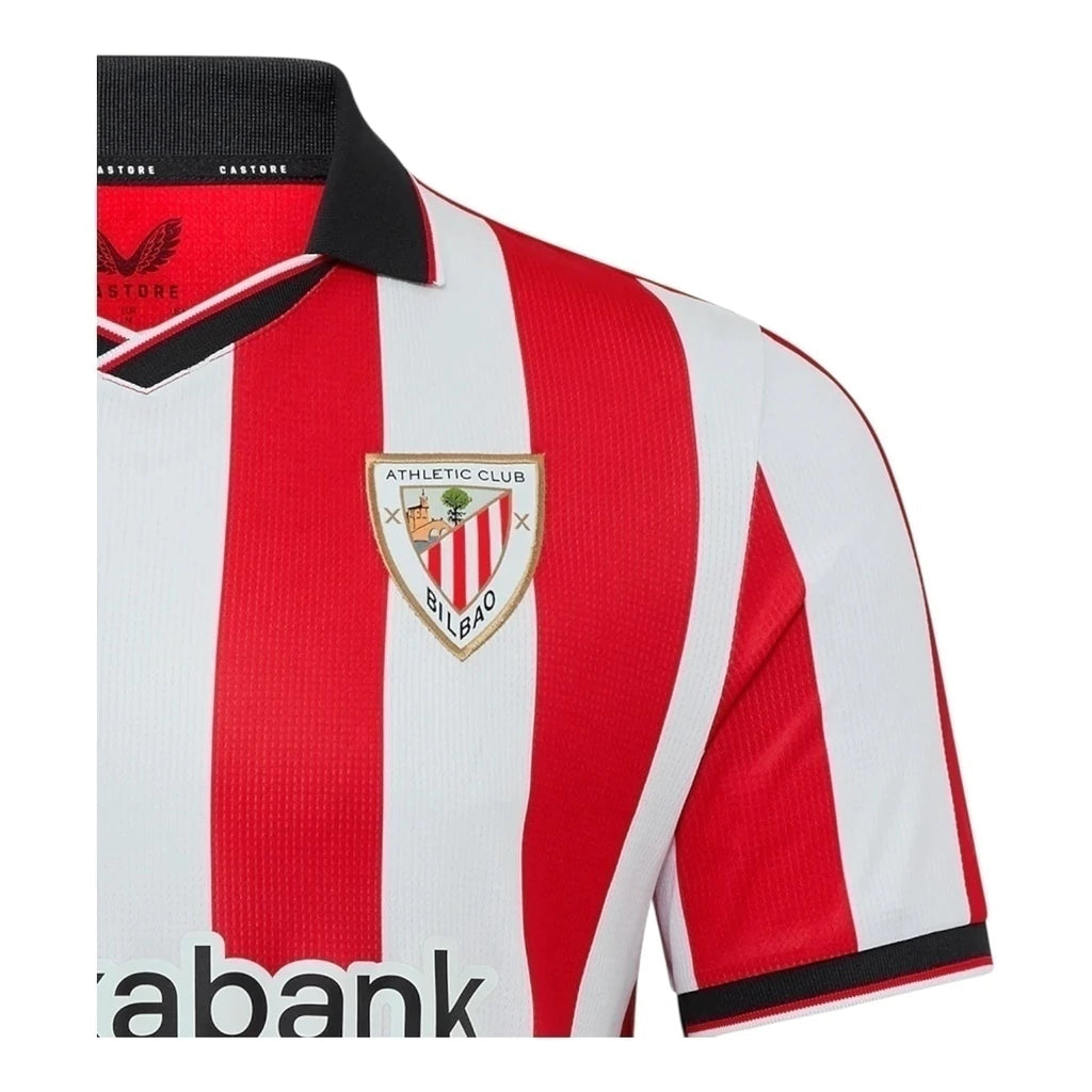 Athletic Bilbao Home 25/26 Torcedor Castore - Vermelho e Branco