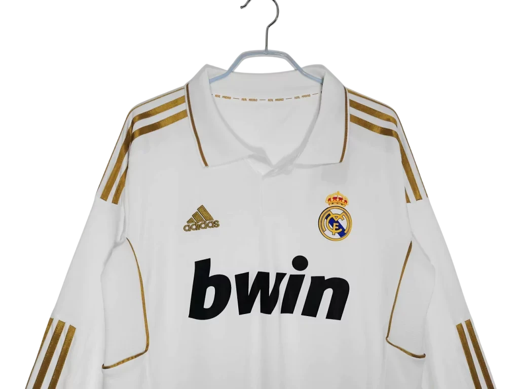 Real Madrid Home RetrƓ 11/12 Manga Longa Adidas - Branco