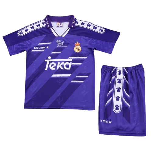 Kit Infantil Real Madrid Away Retrô 94/95 Kelme - Azul