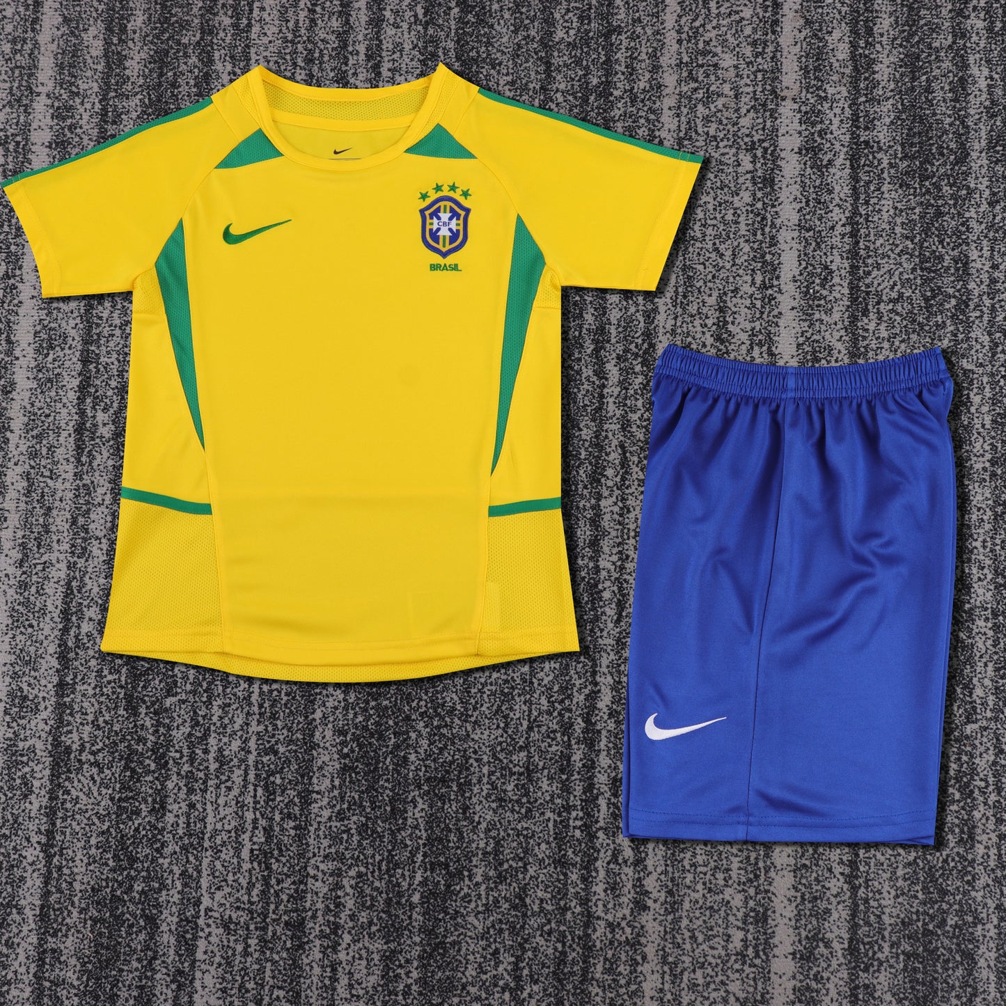 Kit Infantil Brasil Retro Home 2002 - Amarela