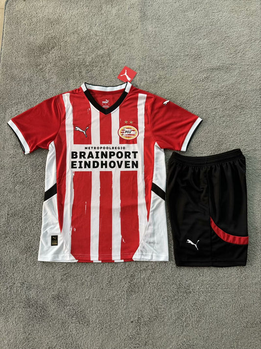 Kit Infantil PSV Home 24/25 - Vermelho e Branco