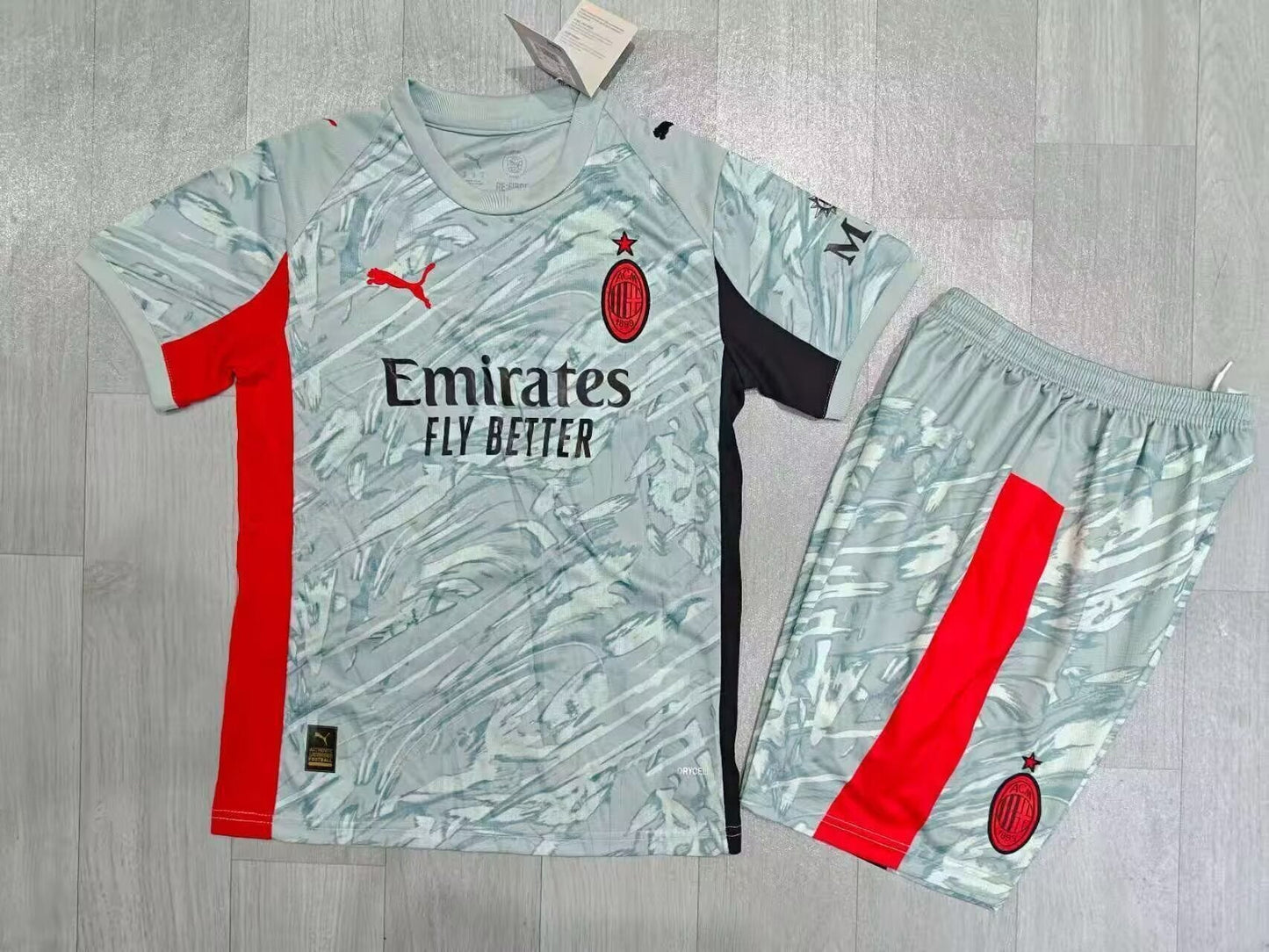 Kit Infantil Milan Goleiro 25/26 - Cinza