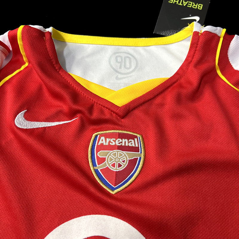 Kit Infantil Arsenal Home Retrô 02/03 - Vermelho