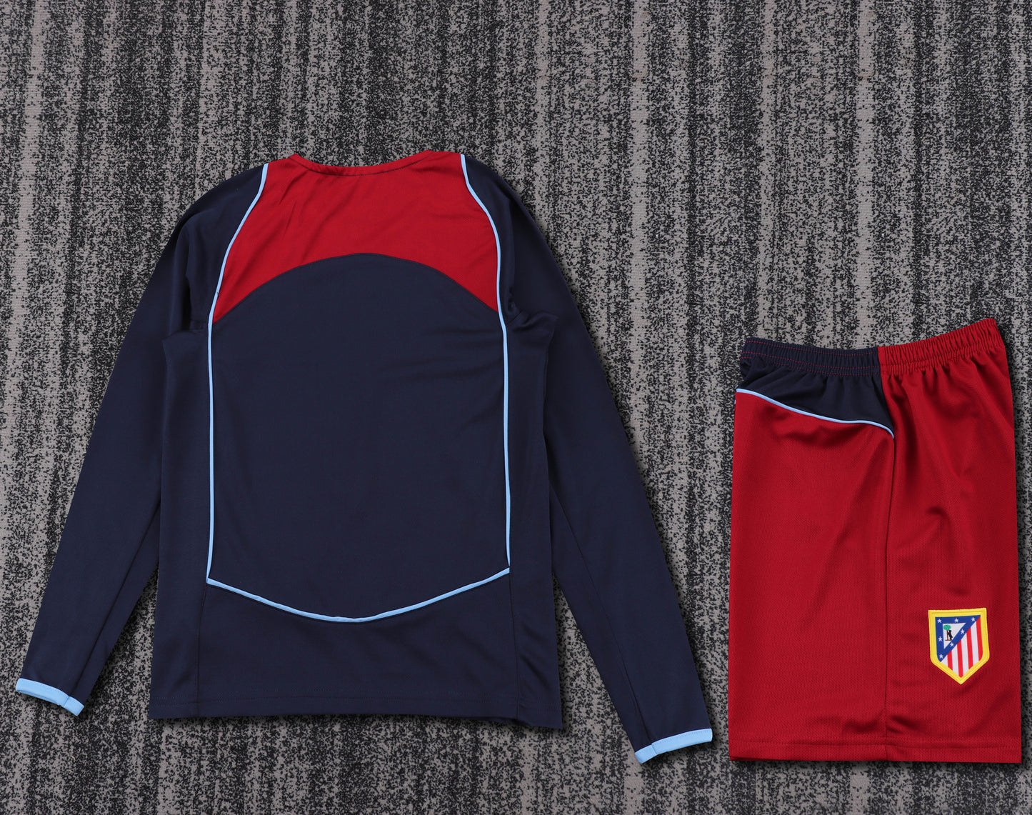 Kit Infantil Atletico de Madrid Away Retrô 04/05 - Azul Escuro