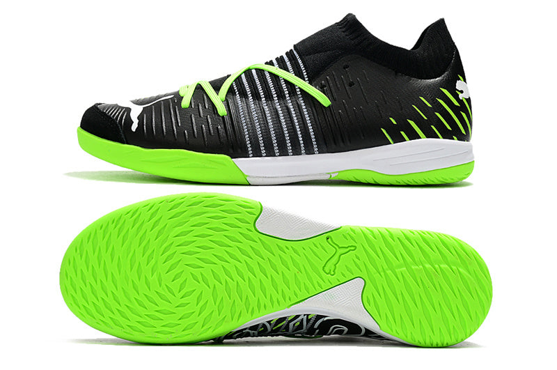 Chuteira Society Puma Future Z Match Pro - Preta e Verde