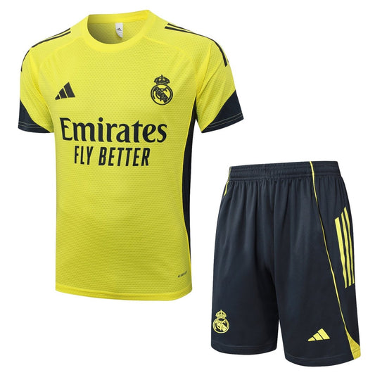 Kit de Treino Adulto Real Madrid 25/26 Short e Camisa - Amarela