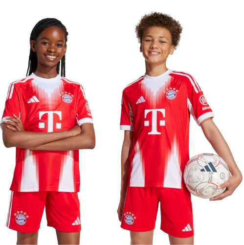 Kit Infantil Bayern de Munique Home 25/26 - Vermelho e Branco