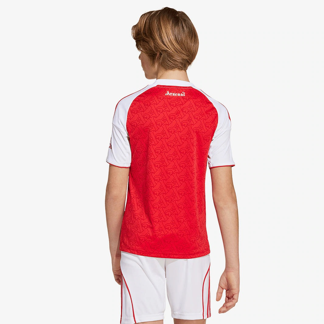 Kit Infantil Arsenal Home 25/26 - Vermelho e Branco