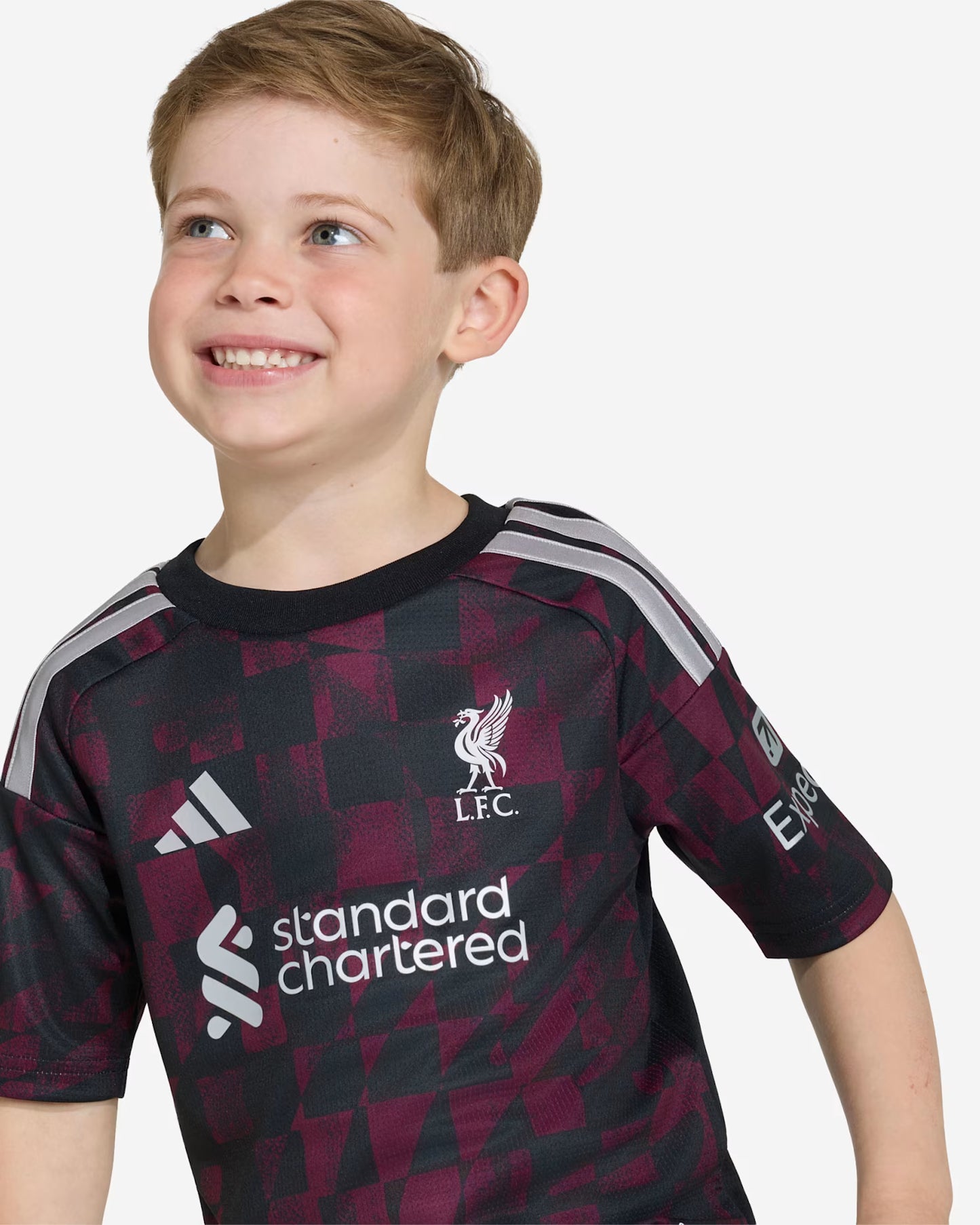 Kit Infantil Liverpool Third 26/27  - Preto e Vermelho