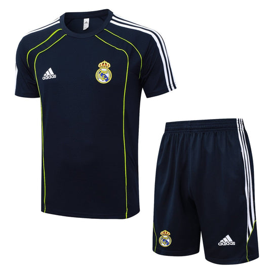 Kit de Treino Adulto Real Madrid 25/26 Short e Camisa - Preto