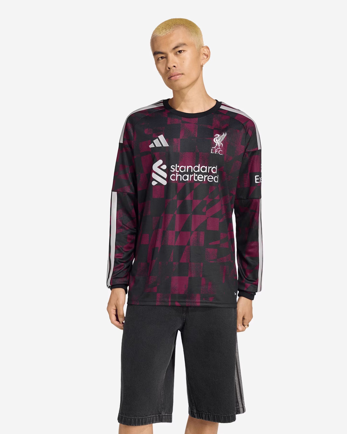 Liverpool Third 26/27 Manga Longa Adidas - Preta e Vermelha