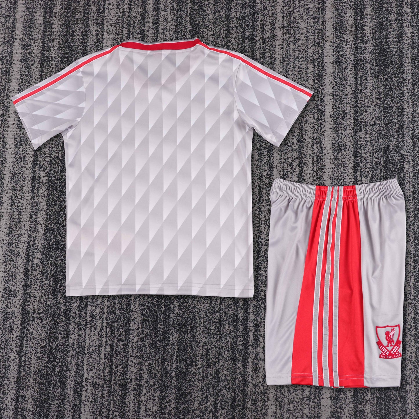 Kit Infantil Liverpool Away Retrô 89/90 - Cinza