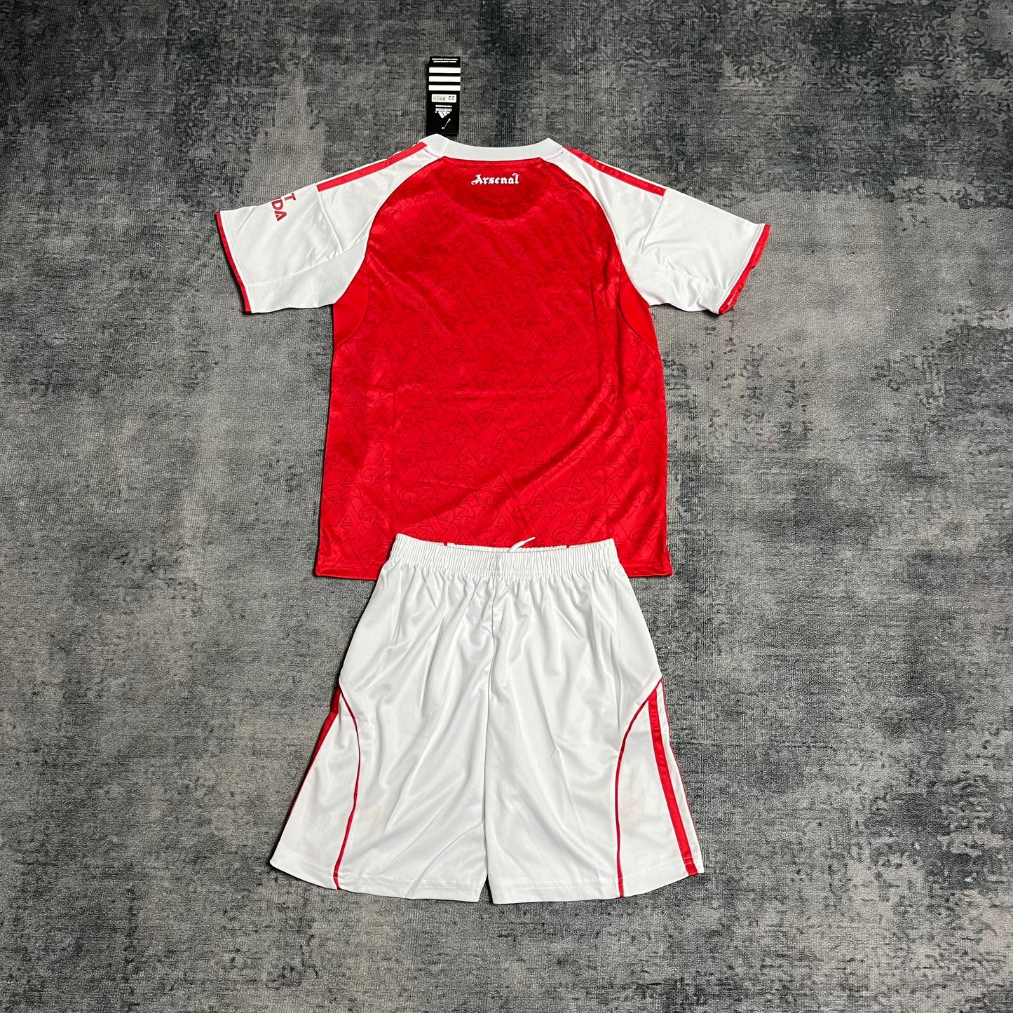 Kit Infantil Arsenal Home 25/26 - Vermelho e Branco
