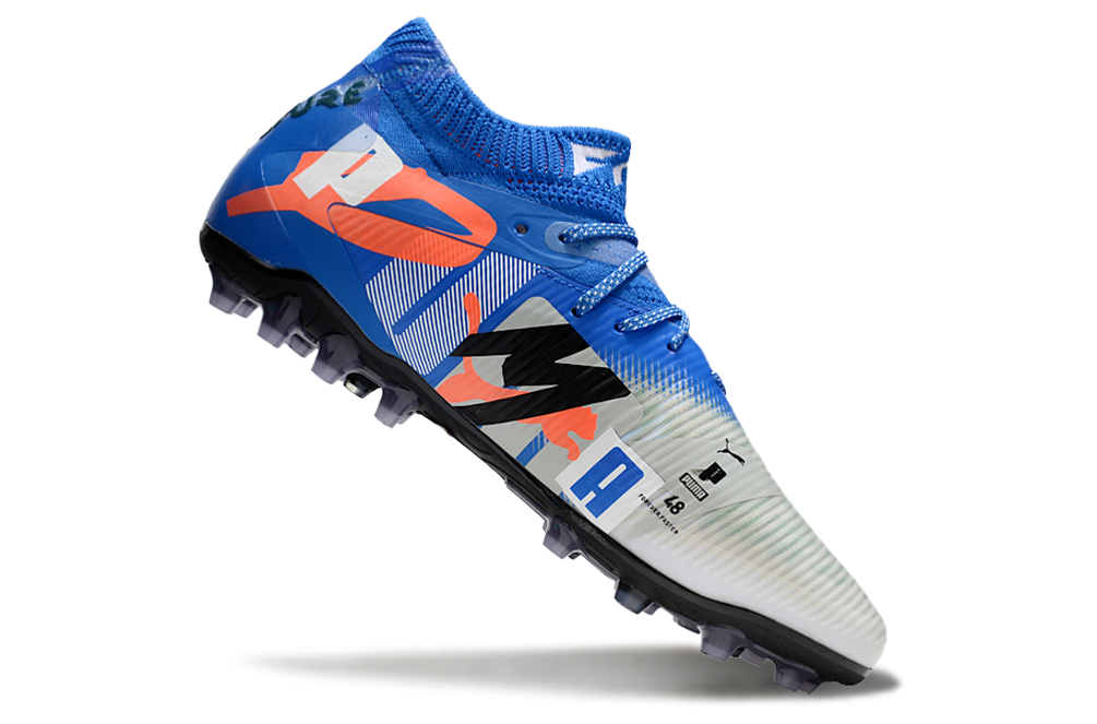 Chuteira Campo Puma Future 8 Ultimate FG - Azul e Cinza