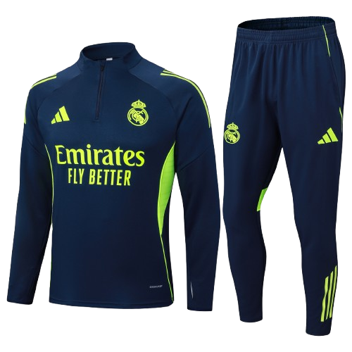 Kit Treino Infantil Agasalho + Calça Real Madrid - Azul Escuro