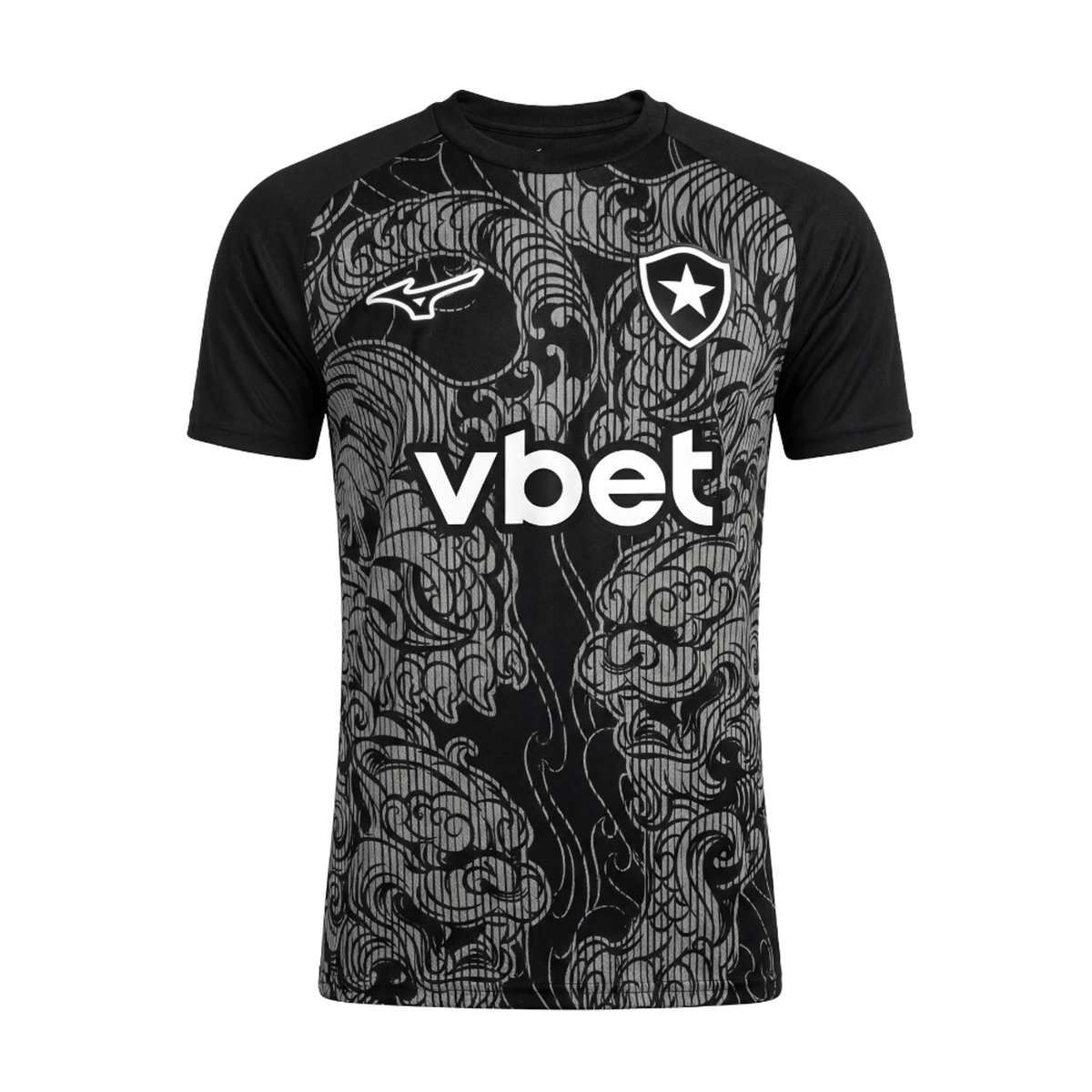 Botafogo Pré Jogo 26/27 Torcedor Mizuno Masculino - Cinza e Preta
