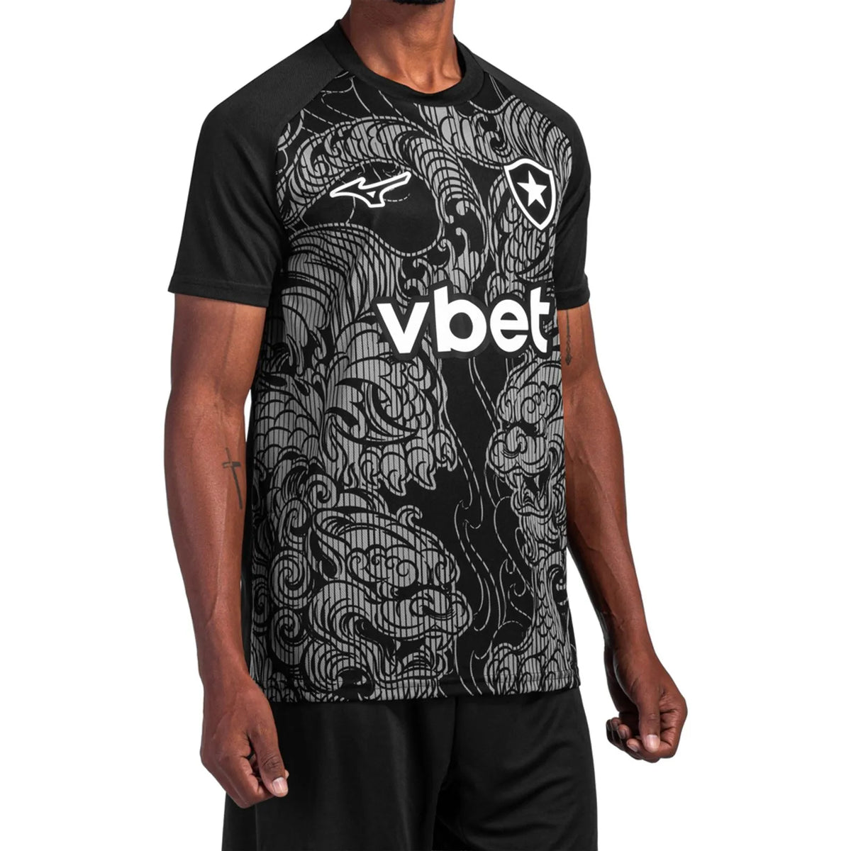 Botafogo Pré Jogo 26/27 Torcedor Mizuno Masculino - Cinza e Preta