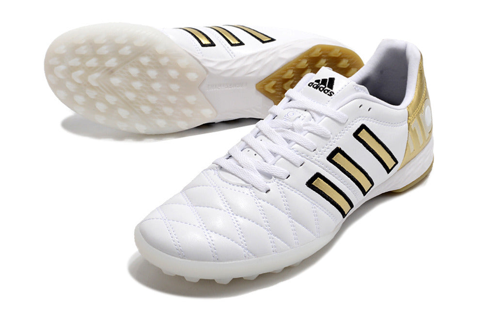 Chuteira Society Adidas adiPURE 11 Pro X PD25 Trx FG - Branca e Dourada
