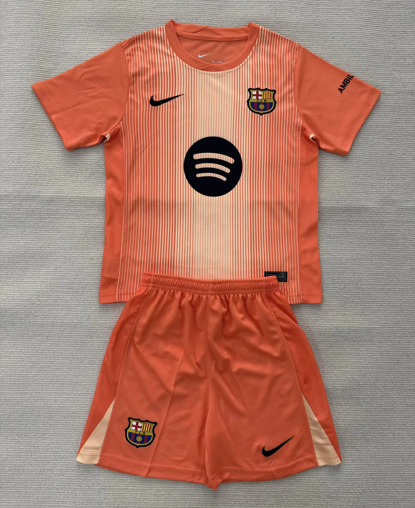 Kit Infantil Barcelona Goleiro 25/26 - Laranja