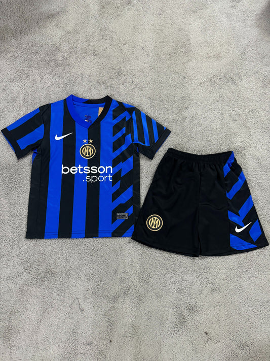 Kit Infantil Inter de Milão Home 24/25 - Azul e Preto