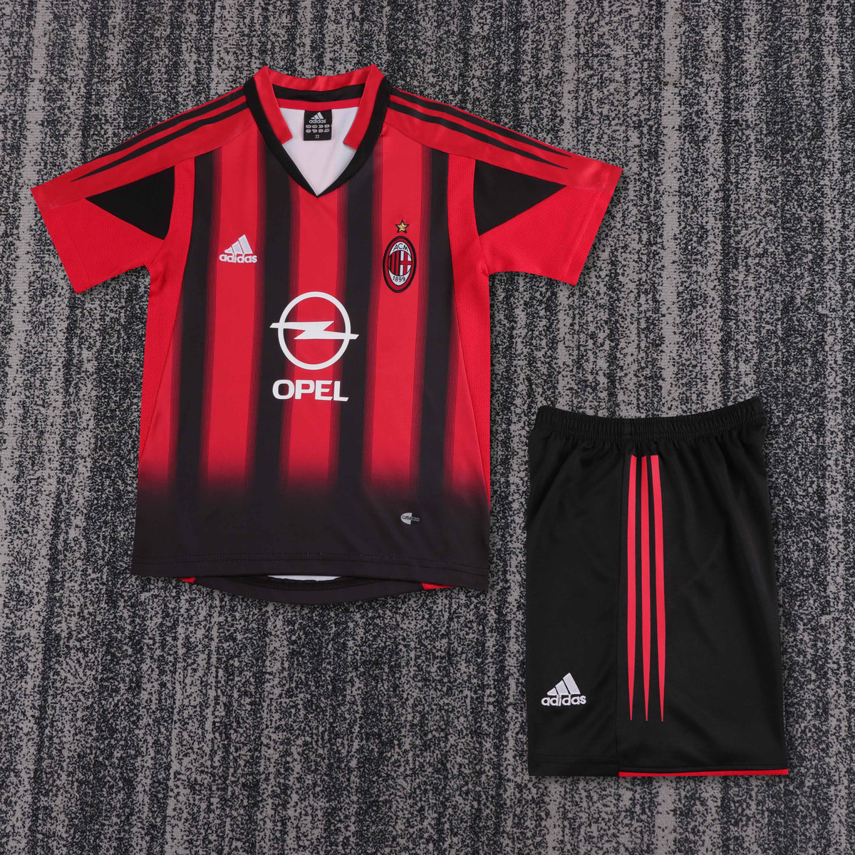 Kit Infantil Milan Home Retrô 04/05 - Vermelho e Preto