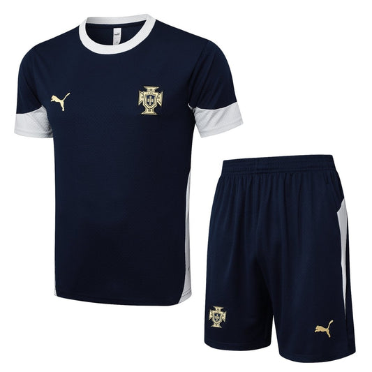 Kit de Treino Adulto Portugal 25/26 Short e Camisa - Azul Escuro