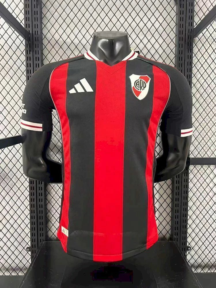 River Plate Away 25/26 Jogador Masculino Adidas - Preto e Vermelho