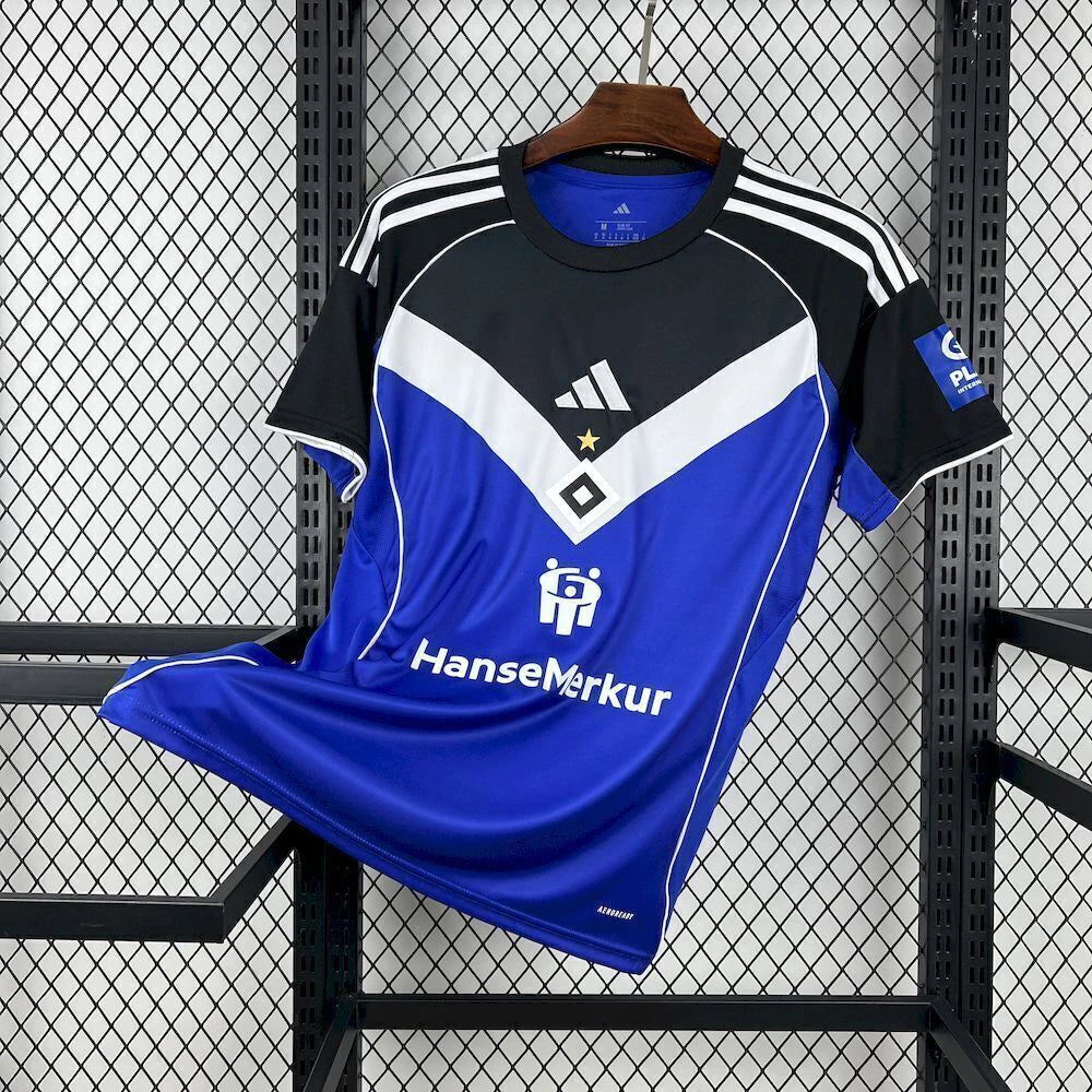 Hamburgo Away 25/26 Torcedor Adidas - Azul e Preto