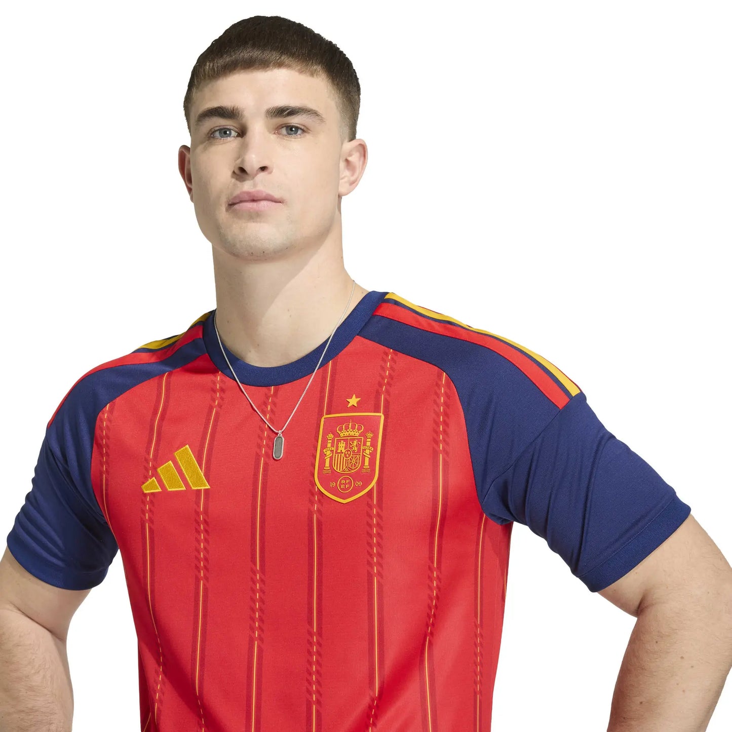 Espanha Home 26/27 Masculino Adidas Torcedor - Vermelho