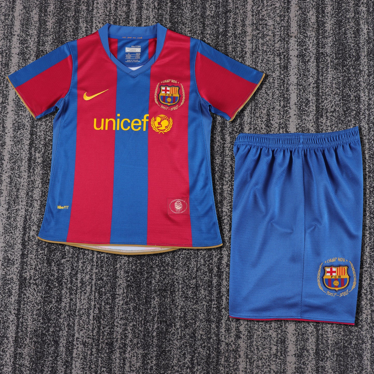 Kit Infantil Barcelona Home Retrô 07/08 - Grená